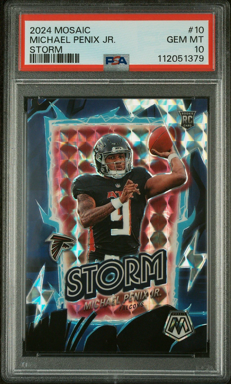 2024 Panini Mosaic Storm 10 Michael Penix Jr. PSA 10