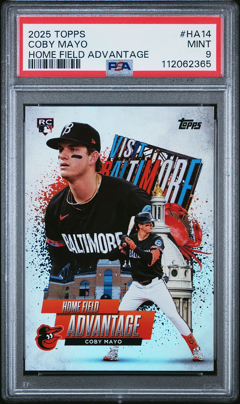 2025 Topps Home Field Advantage Ha14 Coby Mayo PSA 9