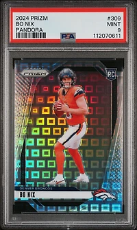 2024 Panini Prizm 309 Bo Nix Pandora PSA 9