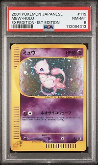 2001 Pokemon Japanese Expedition 119 Mew-holo 1st Edition PSA