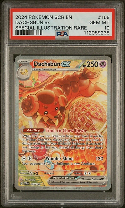 2024 Pokemon Scr En-stellar Crown 169 Dachsbun Ex Special Illustration Rare PSA
