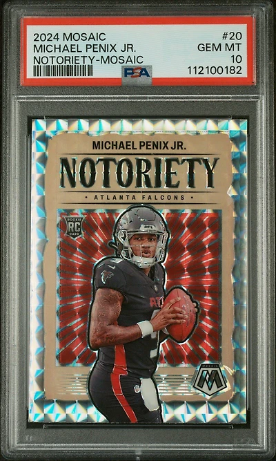2024 Panini Mosaic Notoriety 20 Michael Penix Jr. Mosaic PSA 10