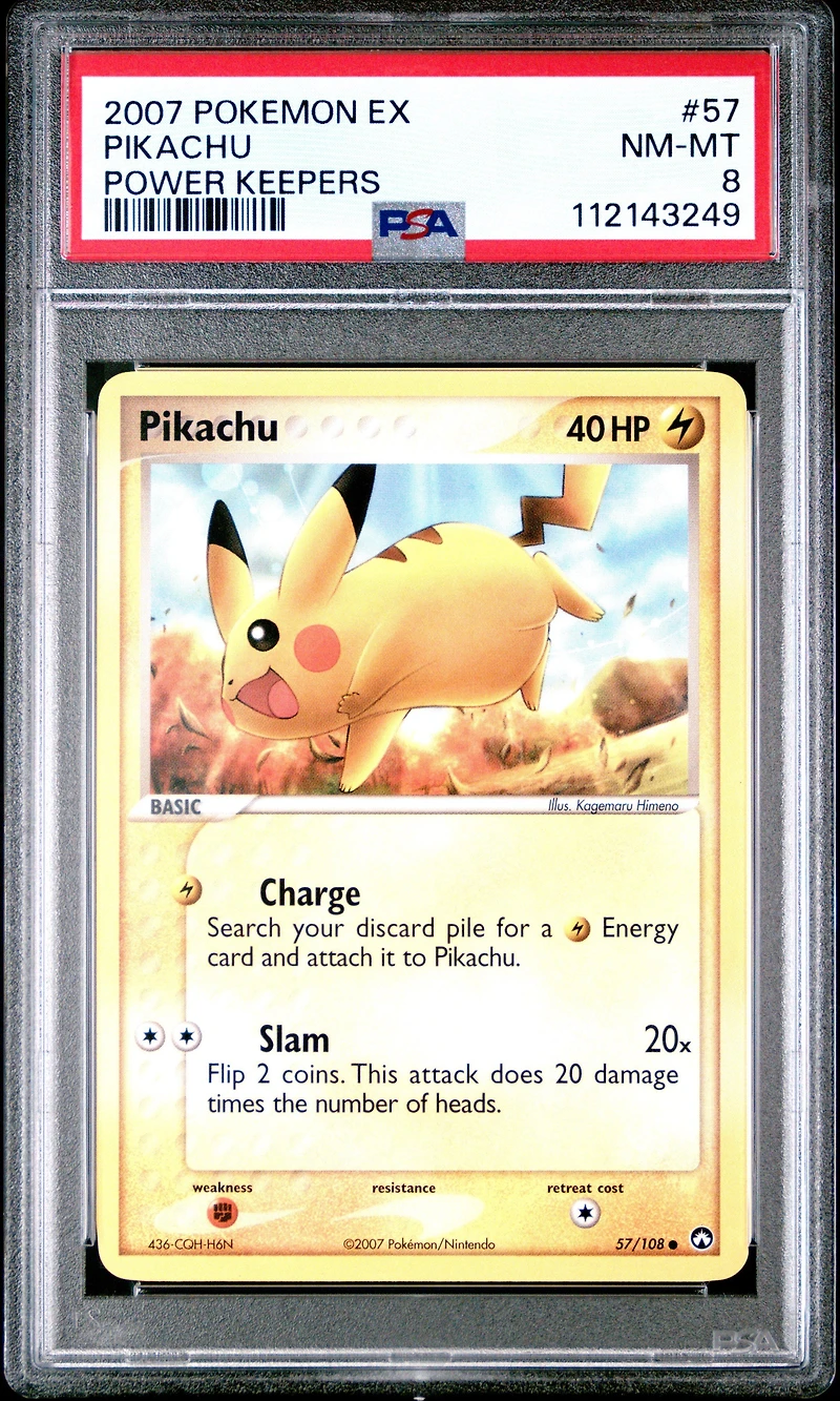 2007 Pokemon Ex Power Keepers 57 Pikachu PSA 8