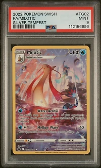 2022 Pokemon Sword & Shield Silver Tempest Tg02 Full Art/milotic PSA