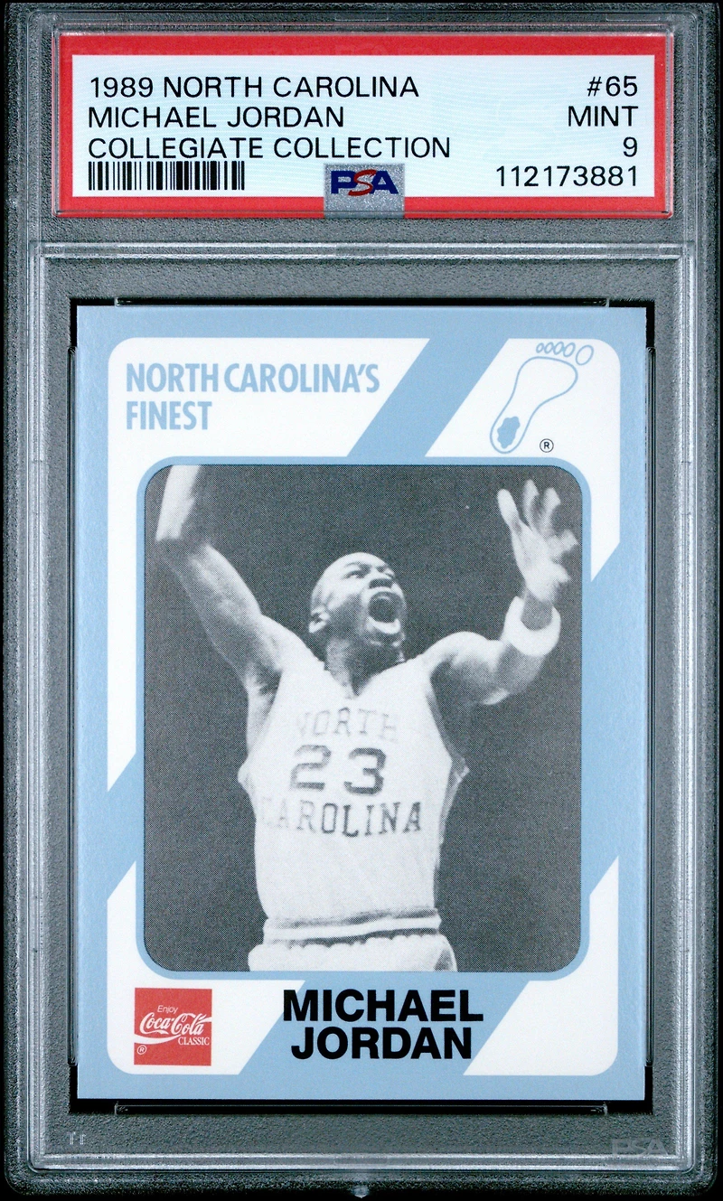 1989 Collegiate Collection North Carolina 65 Michael Jordan PSA 9
