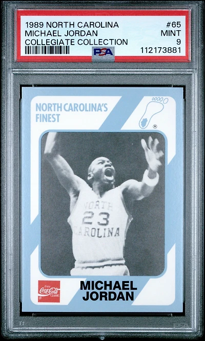 1989 Collegiate Collection North Carolina 65 Michael Jordan PSA 9