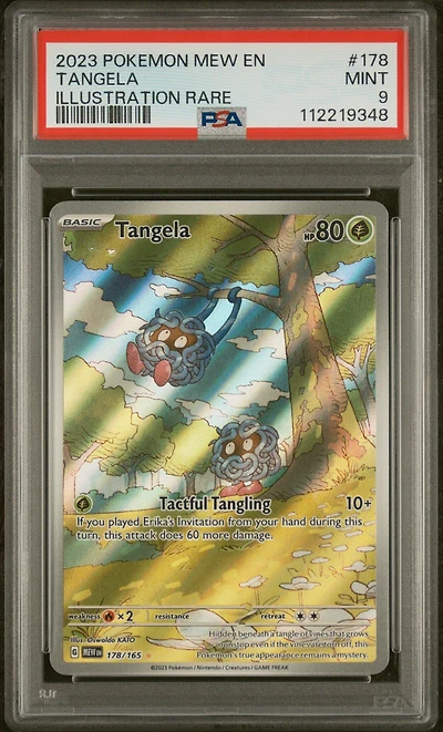 2023 Pokemon Mew En-151 178 Tangela Illustration Rare PSA