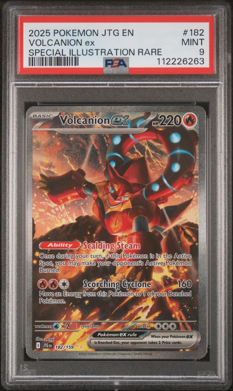 2025 Pokemon Jtg En-journey Together 182 Volcanion Ex Special Illustration Rare PSA