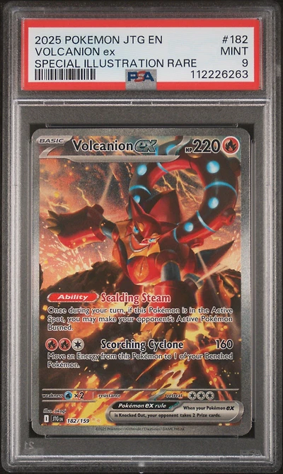 2025 Pokemon Jtg En-journey Together 182 Volcanion Ex Special Illustration Rare PSA