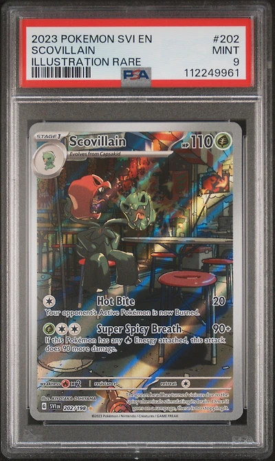 2023 Pokemon Svi En-scarlet & Violet 202 Scovillain Illustration Rare PSA 9