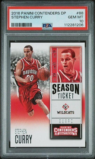 2016 Panini Contenders Draft Picks 88 Stephen Curry PSA 10
