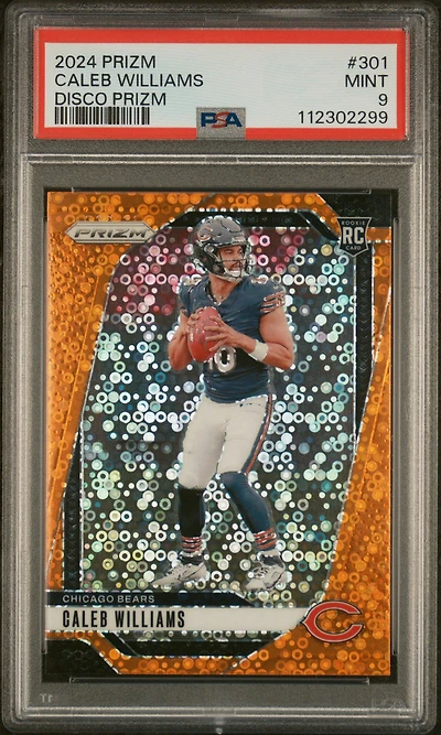 2024 Panini Prizm 301 Caleb Williams Disco Prizm PSA 9