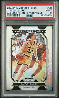 2024 Panini Prizm Draft Picks All-american 23 Caitlin Clark Silver Prizm PSA 9