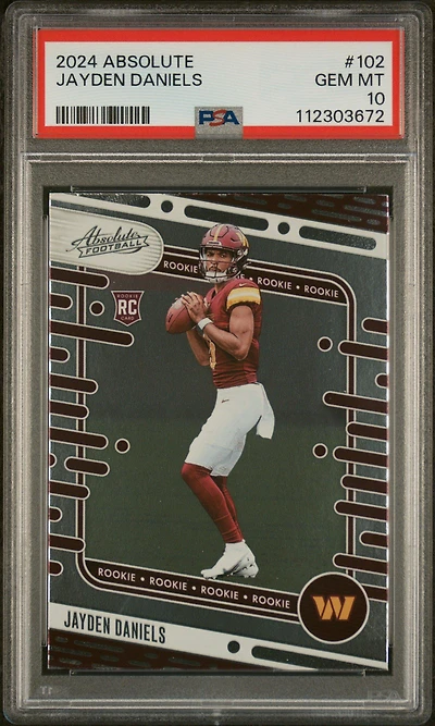 2024 Panini Absolute 102 Jayden Daniels PSA 10
