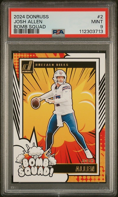 2024 Panini Donruss Bomb Squad 2 Josh Allen PSA 9