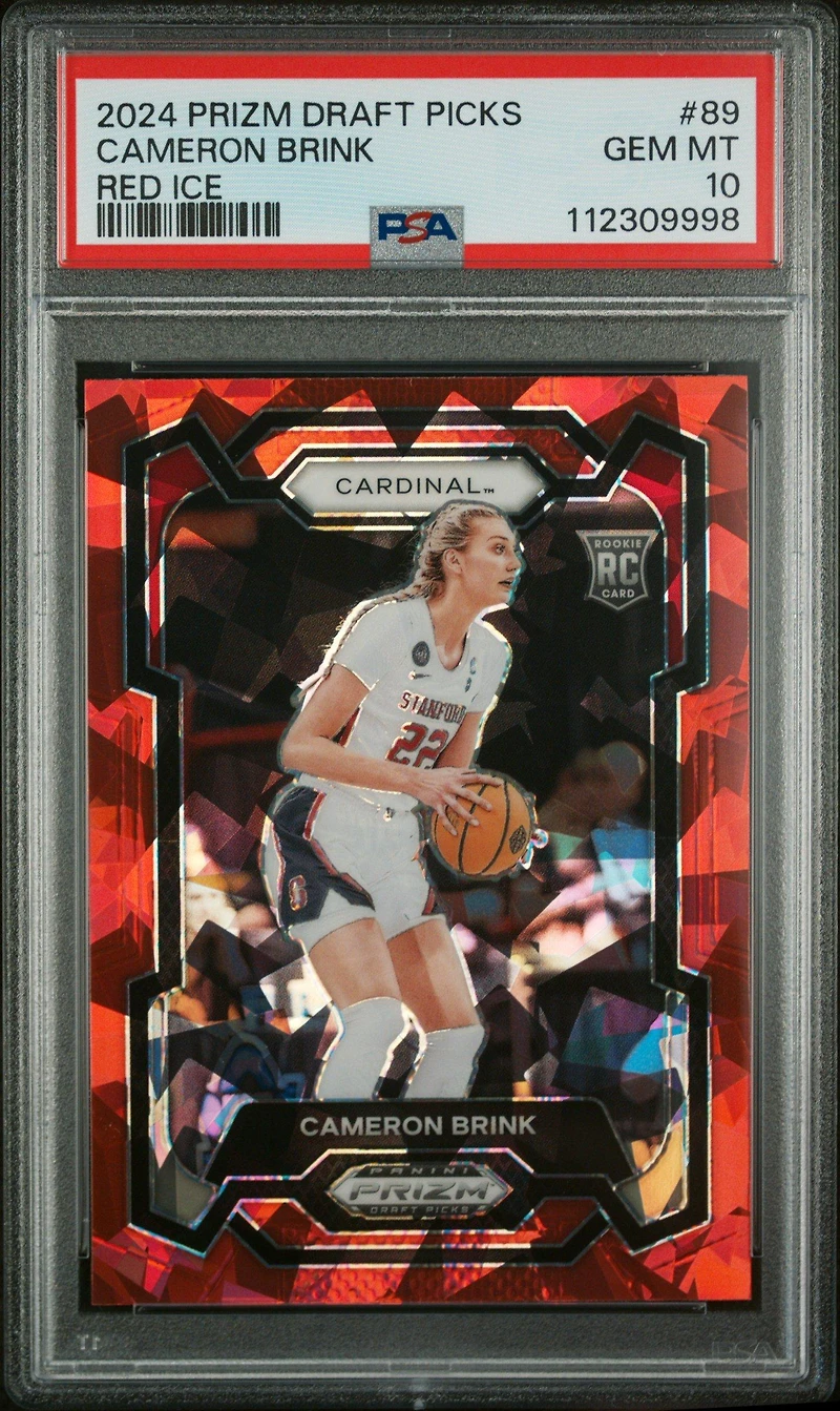 2024 Panini Prizm Draft Picks 89 Cameron Brink Red Ice PSA 10