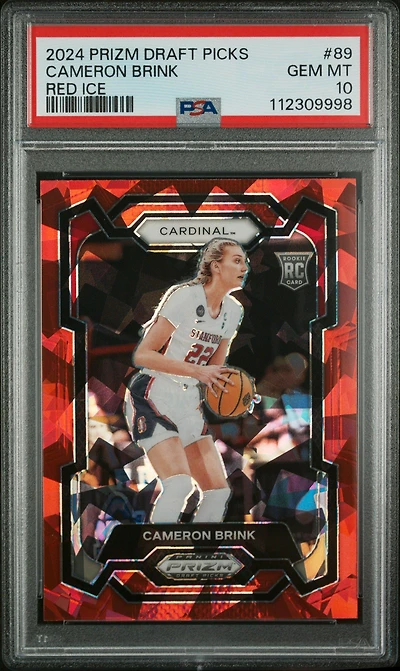 2024 Panini Prizm Draft Picks 89 Cameron Brink Red Ice PSA 10