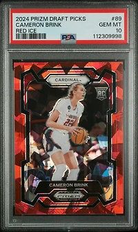 2024 Panini Prizm Draft Picks 89 Cameron Brink Red Ice PSA 10