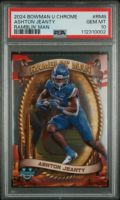 2024 Bowman University Chrome Ramblin' Man Rm8 Ashton Jeanty PSA 10