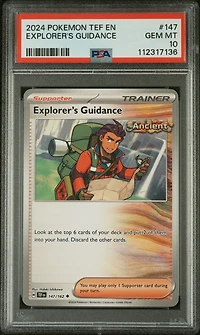 2024 Pokemon Tef En-temporal Forces 147 Explorer's Guidance PSA 10
