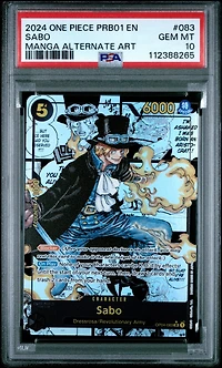 2024 One Piece Prb01-premium Booster -one Piece Card The Best- 083 Sabo Manga Alternate Art PSA 10