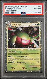 2010 Pokemon Heartgold & Soulsilver Triumphant 98 Yanmega-holo PSA