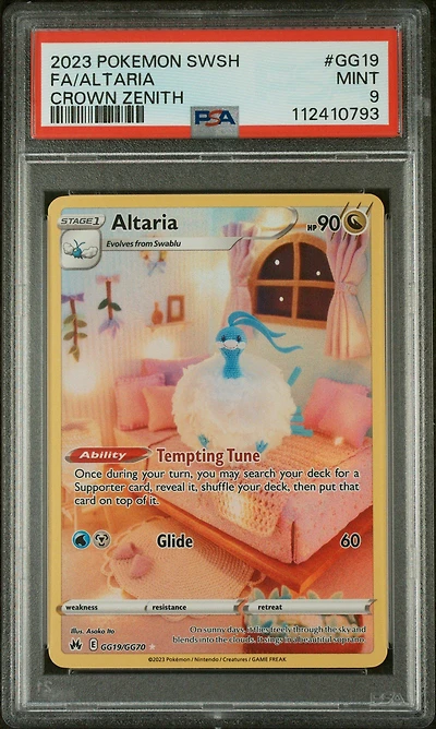 2023 Pokemon Sword And Shield Crown Zenith Gg19 Full Art/altaria PSA