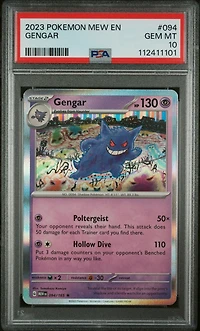 2023 Pokemon Mew En-151 094 Gengar PSA