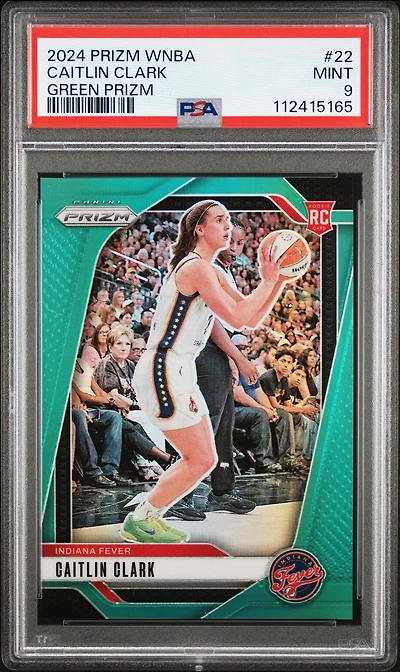 2024 Panini Prizm Wnba Caitlin Clark Green Prizm PSA 9
