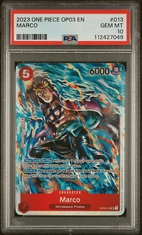 2023 One Piece Op03-pillars Of Strength 013 Marco PSA 10