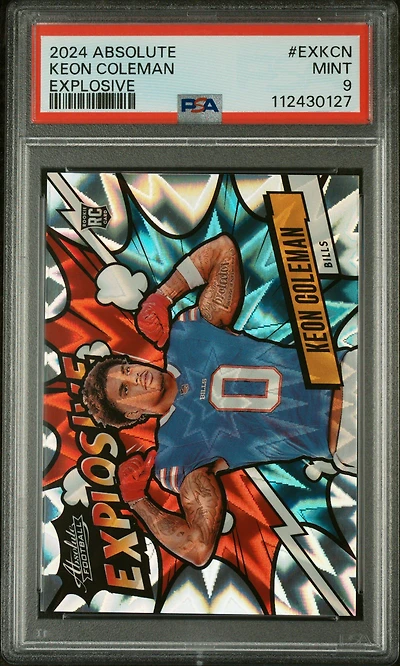 2024 Panini Absolute Explosive Exkcn Keon Coleman PSA 9