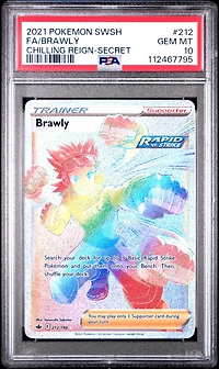 2021 Pokemon Sword & Shield Chilling Reign 212 Full Art/brawly Secret PSA 10