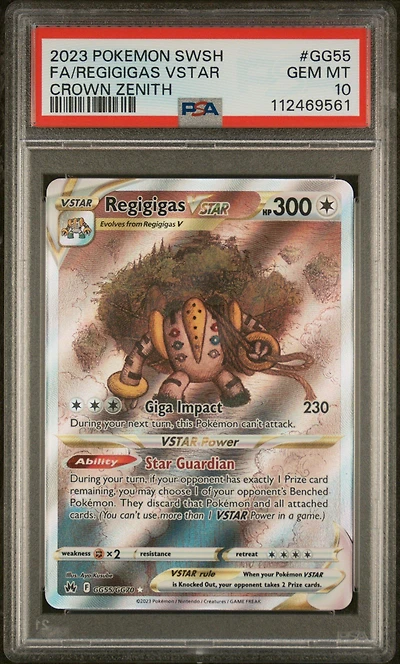 2023 Pokemon Sword And Shield Crown Zenith Gg55 Full Art/regigigas Vstar PSA
