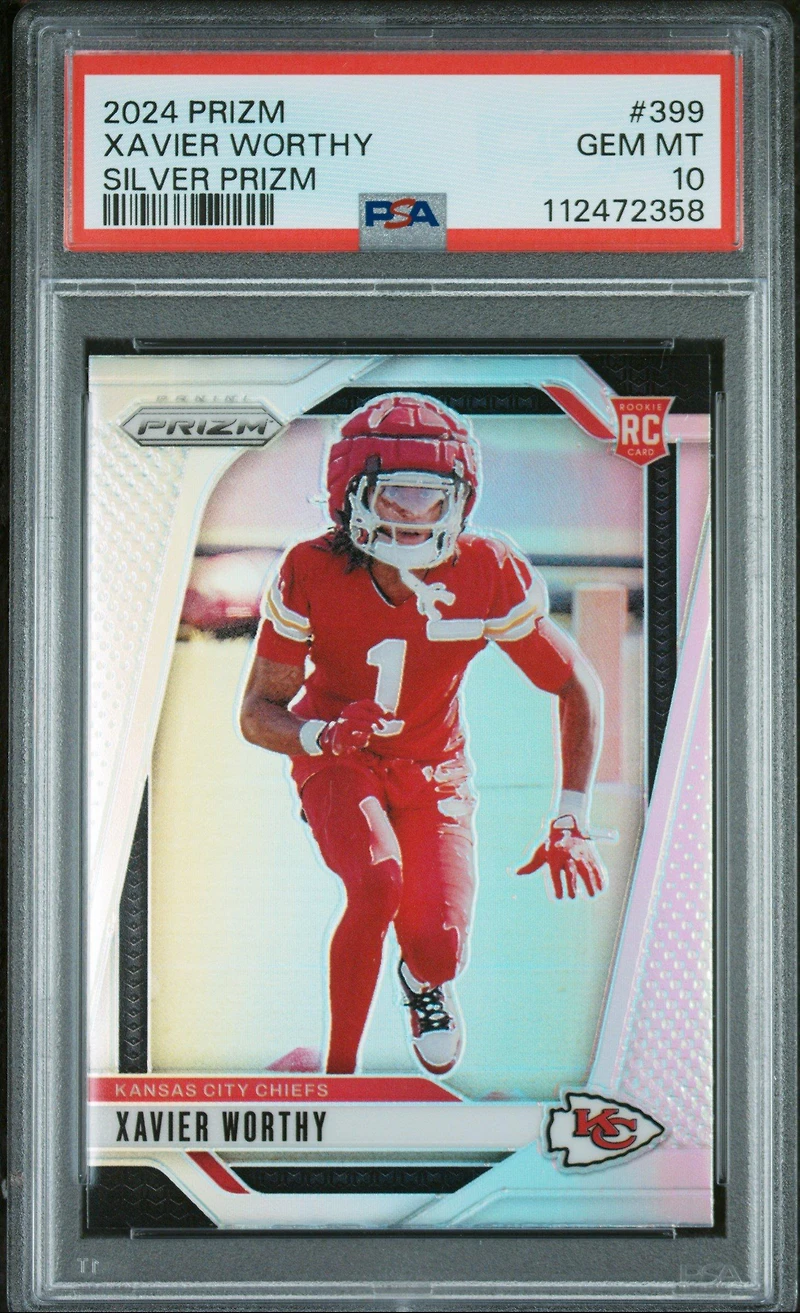 2024 Panini Prizm 399 Xavier Worthy Silver Prizm PSA 10