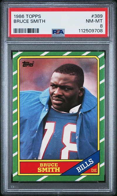 1986 Topps 389 Bruce Smith PSA 8
