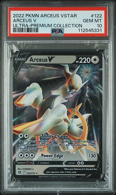 2022 Pokemon Arceus Vstar Ultra-premium Collection 122 Arceus V PSA
