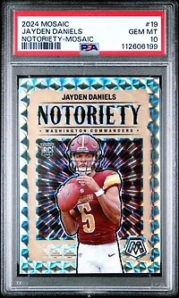 2024 Panini Mosaic Notoriety 19 Jayden Daniels Mosaic PSA 10