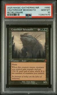 2025 Magic The Gathering Innistrad Remastered 480 Craterhoof Behemoth Retro Frame PSA 10