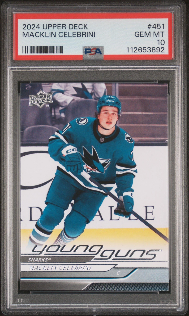 2024 Upper Deck 451 Macklin Celebrini PSA 10