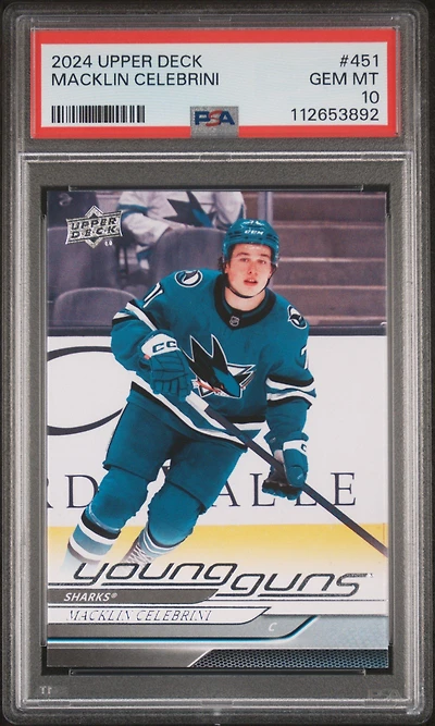 2024 Upper Deck 451 Macklin Celebrini PSA 10