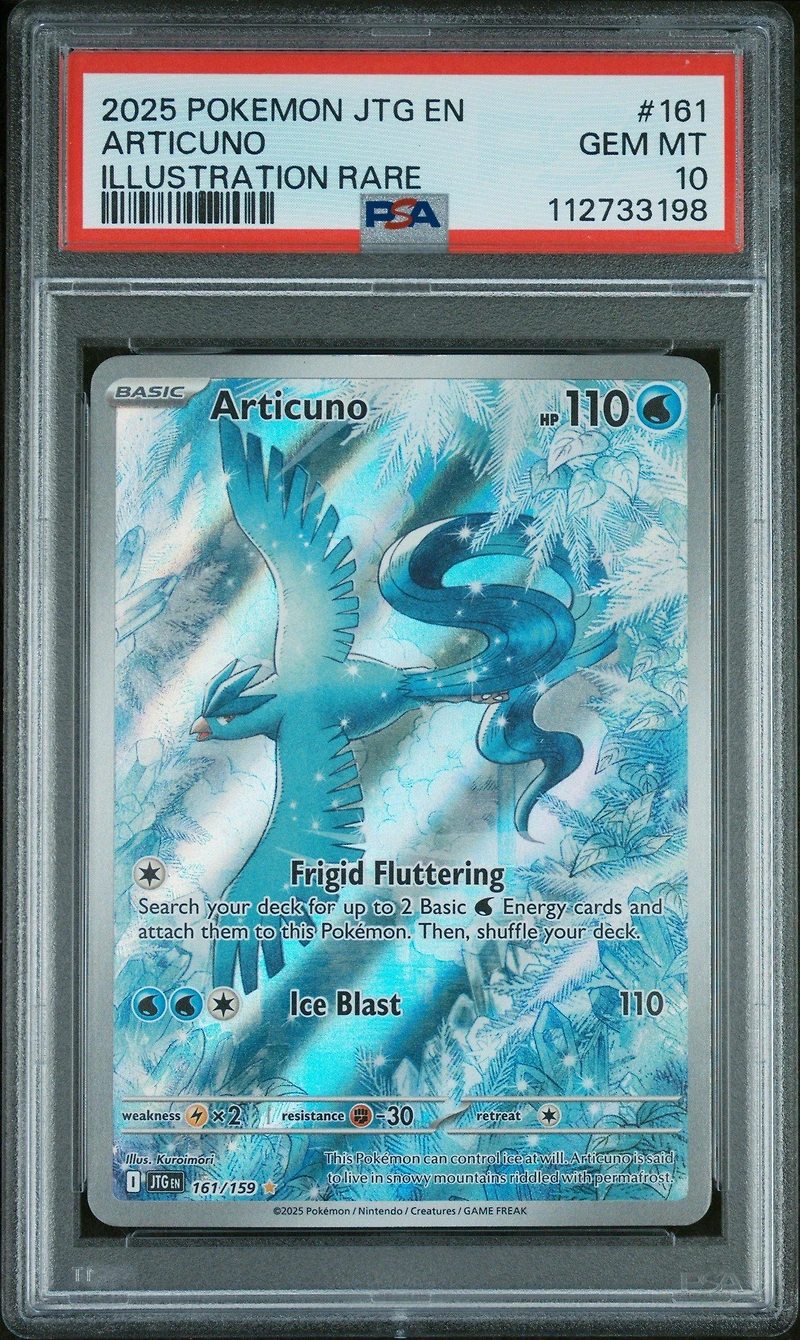 2025 Pokemon Jtg En-journey Together 161 Articuno Illustration Rare PSA