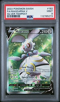 2022 Pokemon Sword & Shield Silver Tempest 182 Full Art/magearna V PSA 9