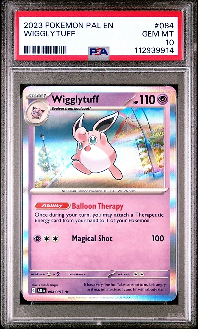 2023 Pokemon Pal En-paldea Evolved 084 Wigglytuff PSA 10