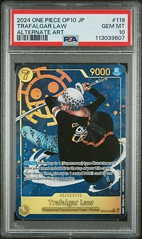 2024 One Piece Japanese Op10-royal Blood 119 Trafalgar Law Alternate Art PSA 10