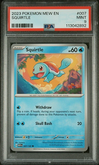2023 Pokemon Mew En-151 Squirtle PSA