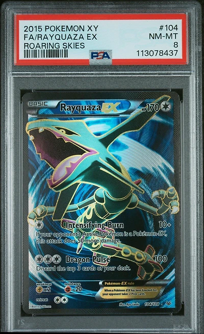 2015 Pokemon Xy Roaring Skies 104 Full Art/rayquaza Ex PSA
