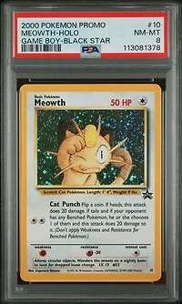 2000 Pokemon Promo Black Star 10 Meowth-holo Game Boy PSA