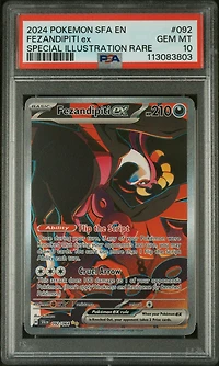 2024 Pokemon Sfa En-shrouded Fable 092 Fezandipiti Ex Special Illustration Rare PSA
