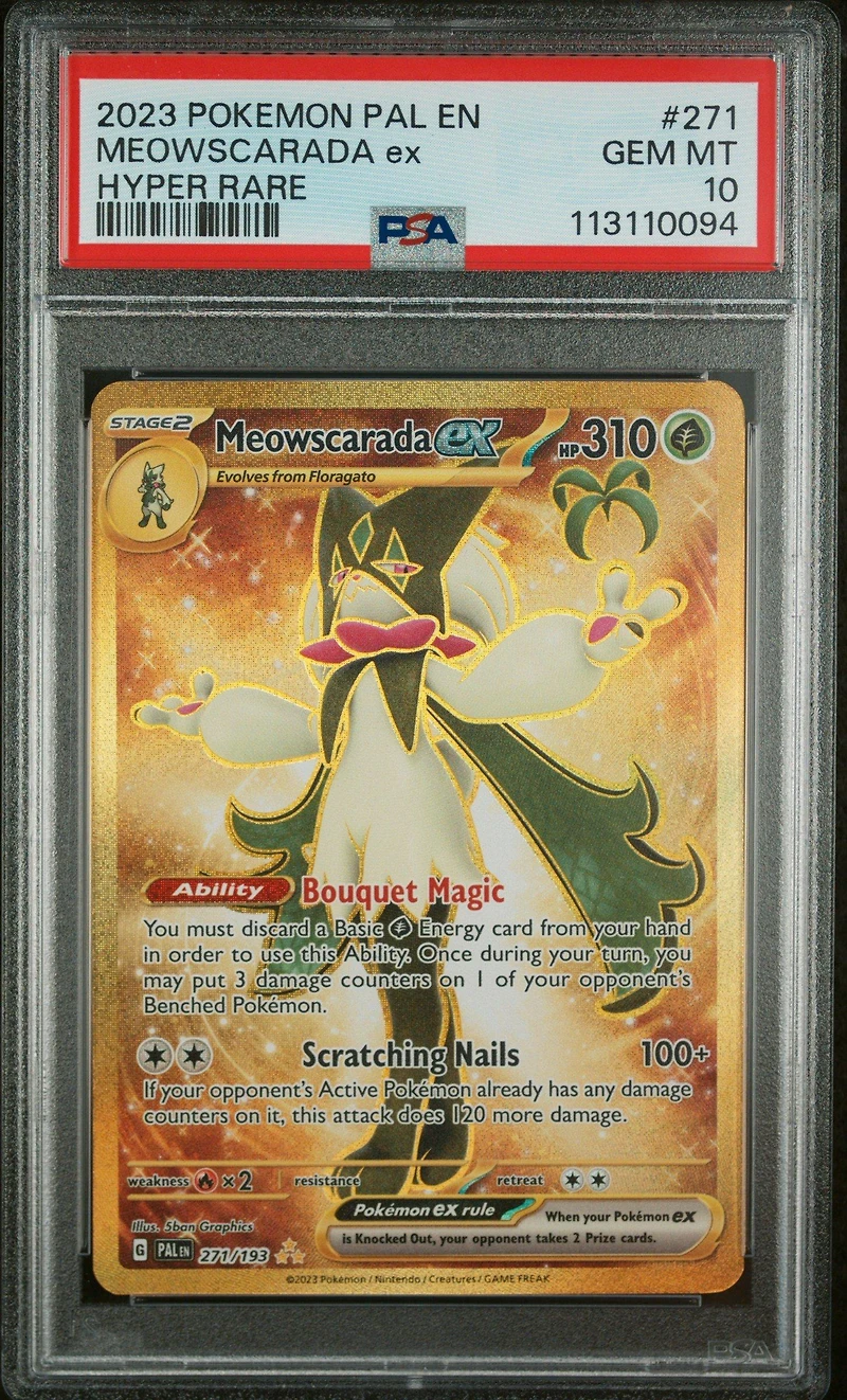 2023 Pokemon Pal En-paldea Evolved 271 Meowscarada Ex Hyper Rare PSA