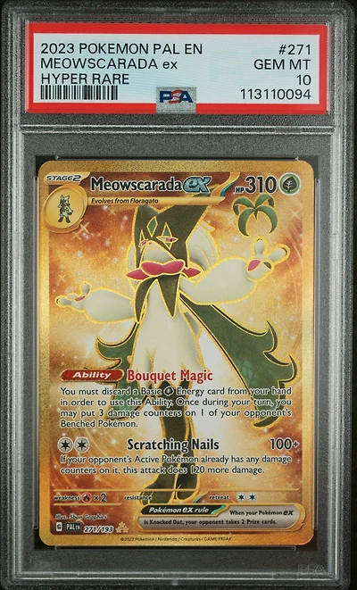 2023 Pokemon Pal En-paldea Evolved 271 Meowscarada Ex Hyper Rare PSA
